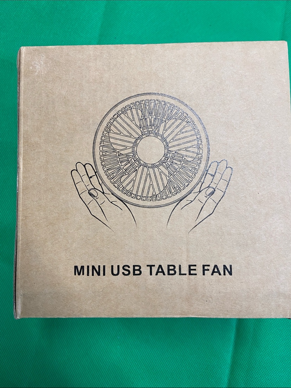 Mini USB Table Fan - Compact Black Portable Fan